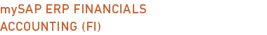 mySAP ERP Financials - Accounting (FI)